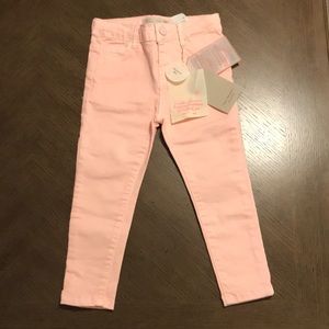 New Zara girls pink faded skinny jeans 2/3 years